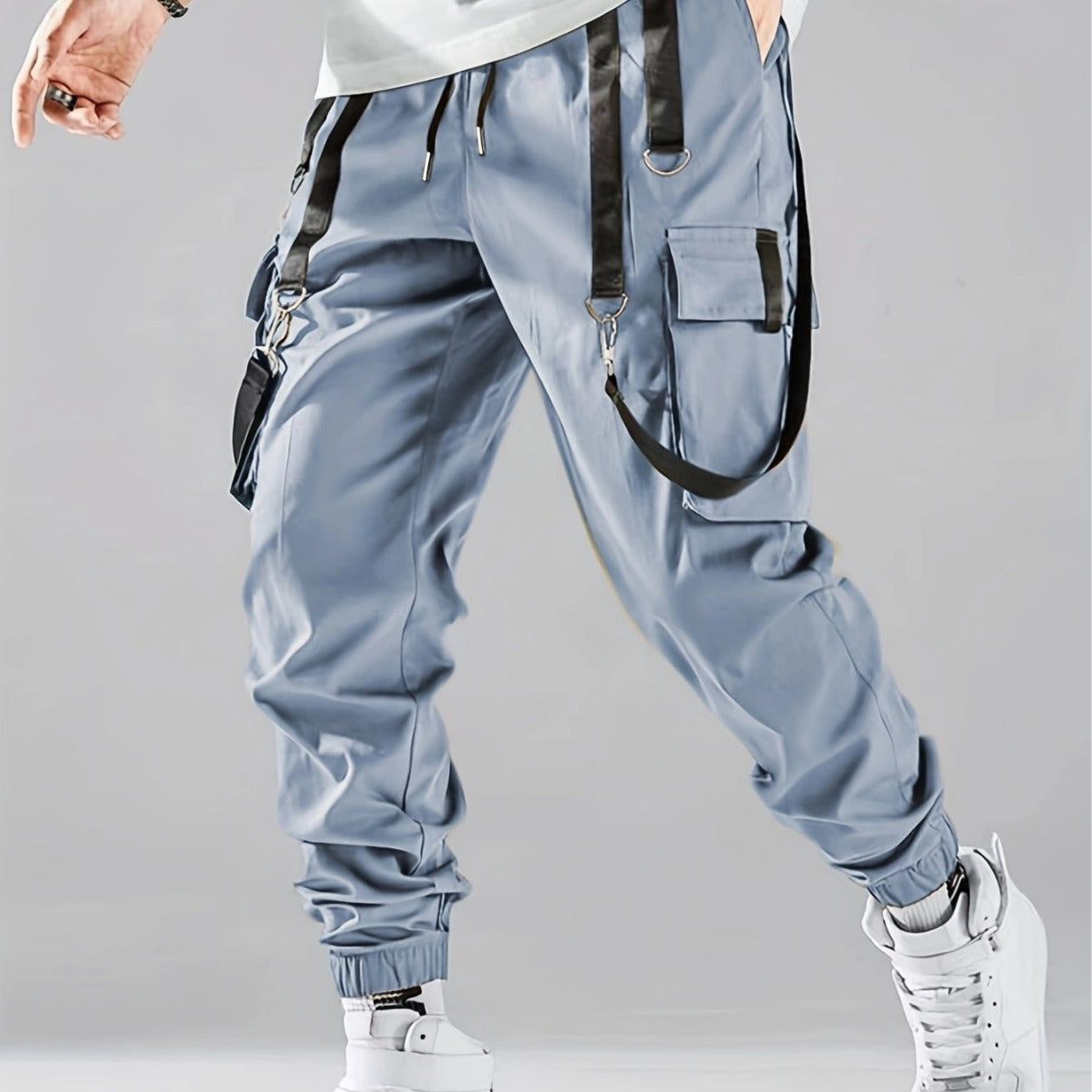 Ribbon Overalls Drawstring Sports Trousers