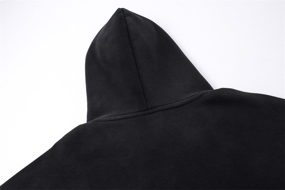 Gradient Velvet Padded Hooded Sweatshirt Men