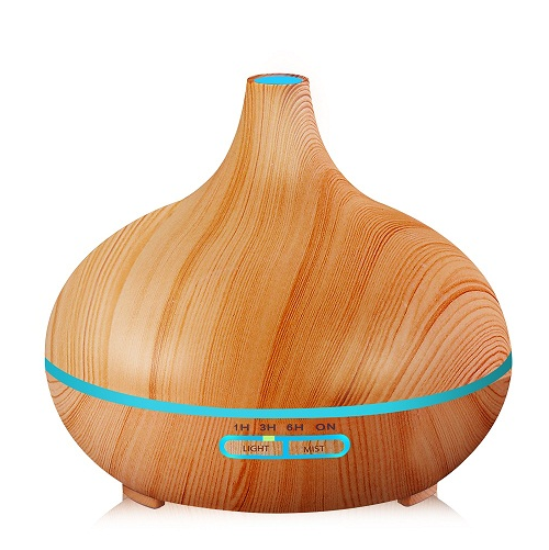 Ultrasonic Aroma Diffuser Humidifier Wood Grain