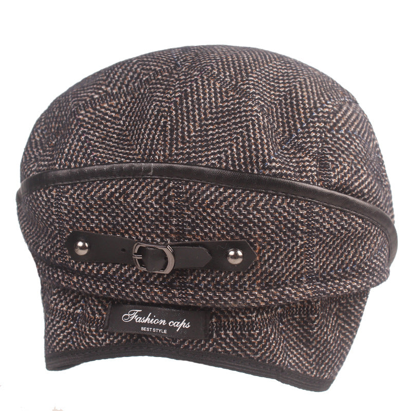 Autumn And Winter Middle-aged And Elderly Thickened Earflaps Hat