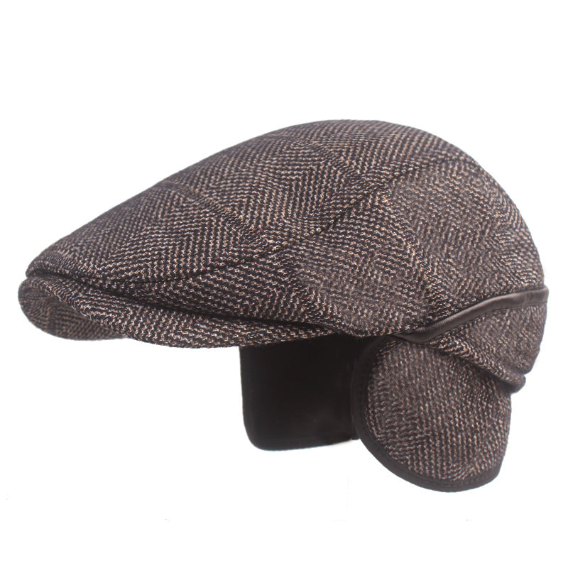 Autumn And Winter Middle-aged And Elderly Thickened Earflaps Hat