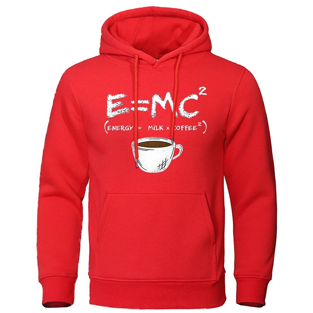 Milk Coffee Printing Fun Hoodie Men's Loose