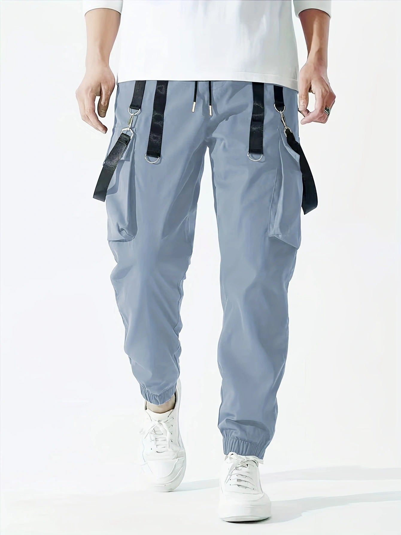 Ribbon Overalls Drawstring Sports Trousers