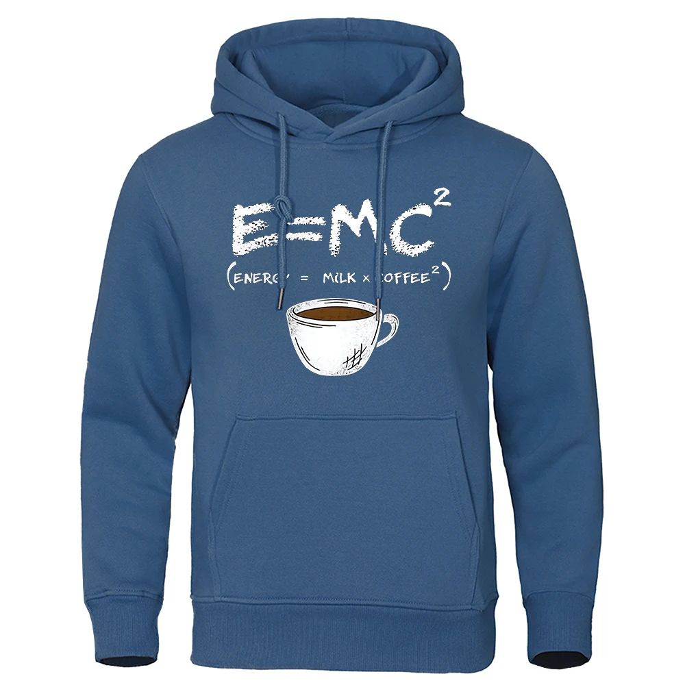 Milk Coffee Printing Fun Hoodie Men's Loose