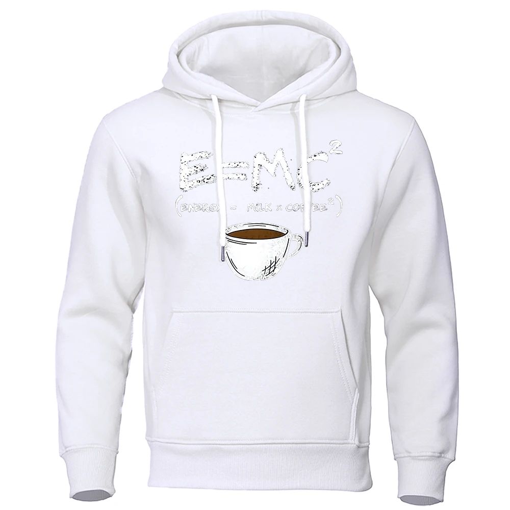 Milk Coffee Printing Fun Hoodie Men's Loose