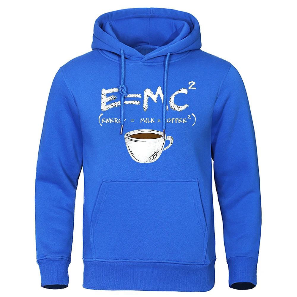 Milk Coffee Printing Fun Hoodie Men's Loose