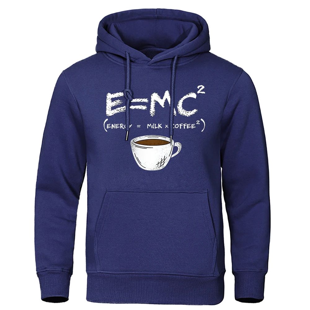 Milk Coffee Printing Fun Hoodie Men's Loose